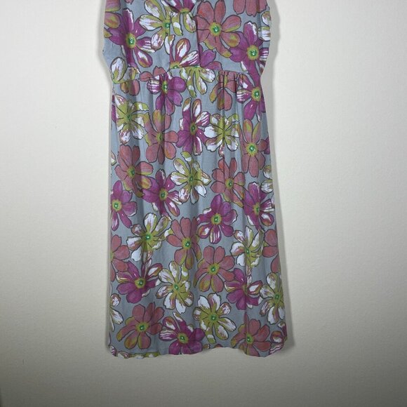 Fresh Produce Women's Gray Pink Floral Tank Fit & Flare Dress Athletic Medium! - Picture 2 of 6
